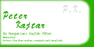 peter kajtar business card